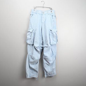 PacSun - Jade Balloon Cargo Pant - Sz 22 - Blue Cotton